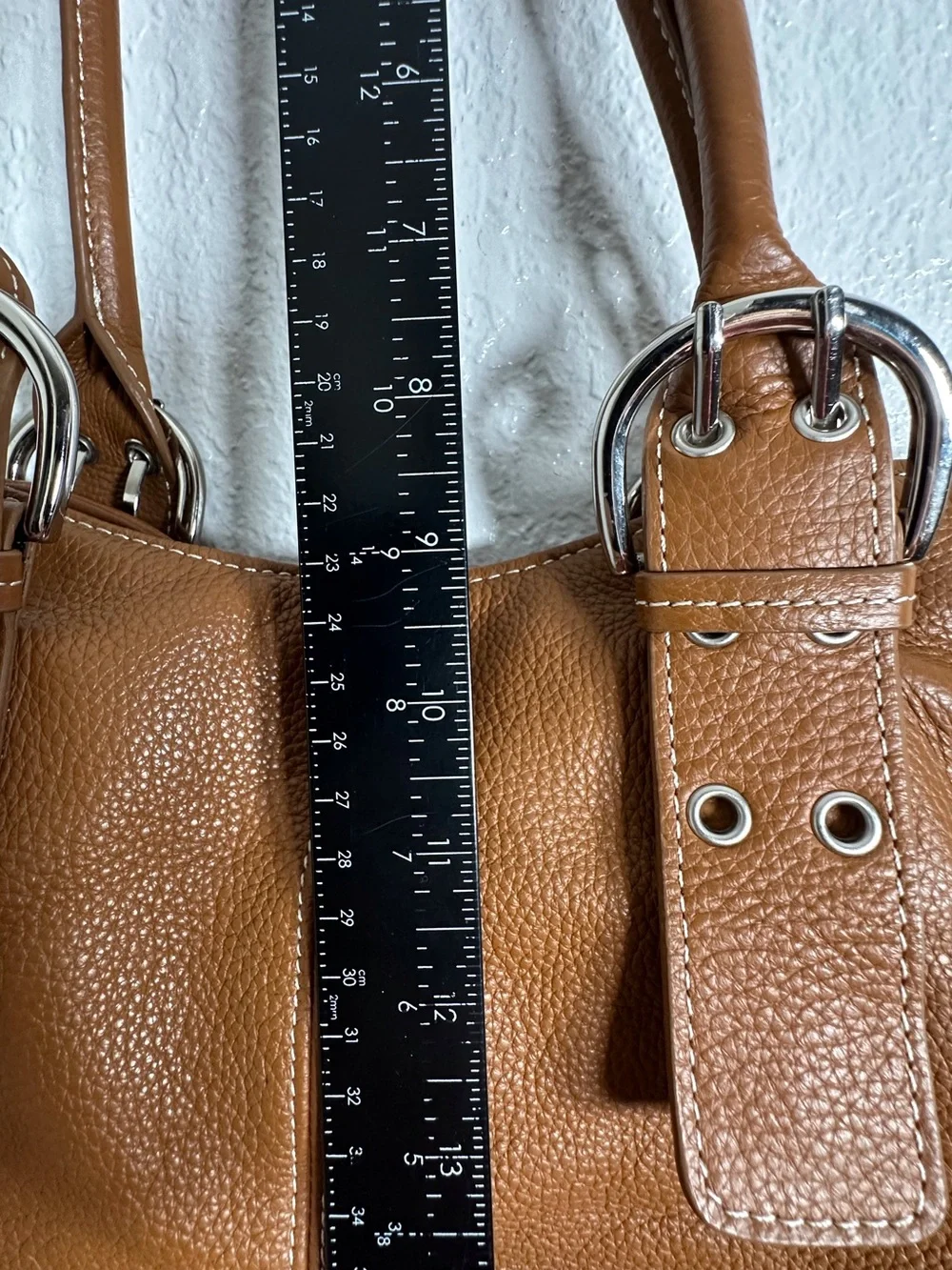 Tignanello Pebble Leather Satchel - Picture 14 of 14